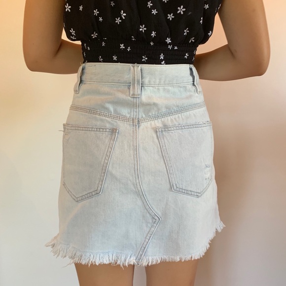 Never Worn Retro Free People Denim Skirt - Picture 2 of 3